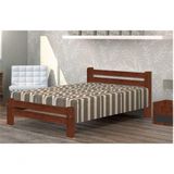 Cama Queen Size Itália De Madeira Maciça Angelim Pedra Tauari Castanho