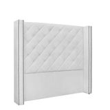 Cabeceira Vicenza Cama Box Casal 140 Cm Corino Branco