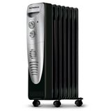 Aquecedor de Ambiente Mondial A-06 A Óleo Preto e Prata 1500W 127V