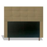 Cabeceira Estofada Lia 140cm Cama Box Casal Suede Bege