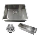 Pia Cuba Quadrada C/ Escorredor Aço Inox 60x40 Para Cozinha