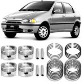 Kit Pistão Anéis 0.40 Fiat Palio 1.5 98 A 2001 Metal Leve