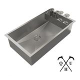 Pia Cuba Com Escorredor 70x40 Em Aço Inox Para Cozinha