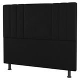 Cabeceira Cama Box Casal King Size Grace 195cm Suede Preto