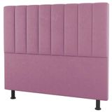 Cabeceira Cama Box Casal King Size Cora 195cm Suede Rosa