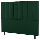 Cabeceira Cama Box Casal King Size Cora 195cm Suede Verde