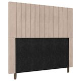 Cabeceira Cama Box Casal King Size Nala 195cm Suede Bege