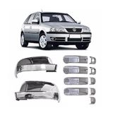Kit Aplique Capa Cromada Retrovisor Maçanetas Vw Gol G3 2003