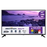 Smart TV 42" Britânia BTV42G6FR2CP Full HD LED Roku TV Preto