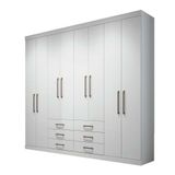 Guarda Roupa Casal Master 8 Portas 6 Gavetas Santos Andirá Branco