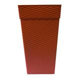 Jogo 4 Vasos Rattan Plástico Grande Polietileno Decorativo