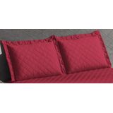 Fronha Matelada Para Travesseiros Microfibra 2peças Vermelho