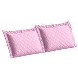 Kit 02 Porta Travesseiros Avulso Matelado Fronha 70x50 Rosa