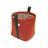 Kit 5 Vasos Plantas Flores Feltro Alças 11l Vermelho