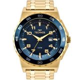 Relógio Masculino Technos Dourado A Prova D&#39;água 2115mqls/4a