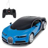 RASTAR Bugatti Veyron Chiron RC Carro 1:24 Escala Carro de Brinquedo de Controle Remoto, Bugatti Chiron R/C Veículo Modelo para Crianças - Azul