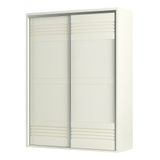 Guarda Roupa Solteiro 179cm 2 Portas De Correr 100% Mdf Tw601 Off White