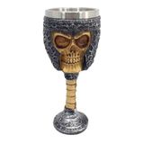 Taça Caveira Gladiador Copo Cálice Vinho Medieval 200 Ml