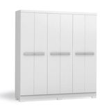 Guarda Roupa Casal E530 6 Portas 2 Gavetas Kappesberg Branco