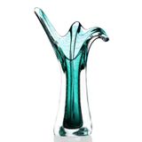 Vaso Em Cristal Murano Esmeralda - São Marcos 52cm