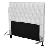 Cabeceira Cama Box Casal 195cm Cristal Corino Branco
