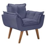 Poltrona Opalla 1 Lugar Base Palito Azul Bic