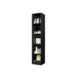 Livreiro Estante Dispensa Vertical C/ 5 Nichos 100% Mdf Preto