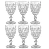 Jogo De Taças Para Água Clear Vitral Verre 6 Peças Mimo