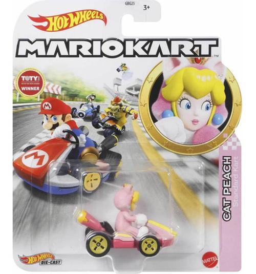 Hot Wheels Mario Kart Cat Peach Standard Kart Grn13