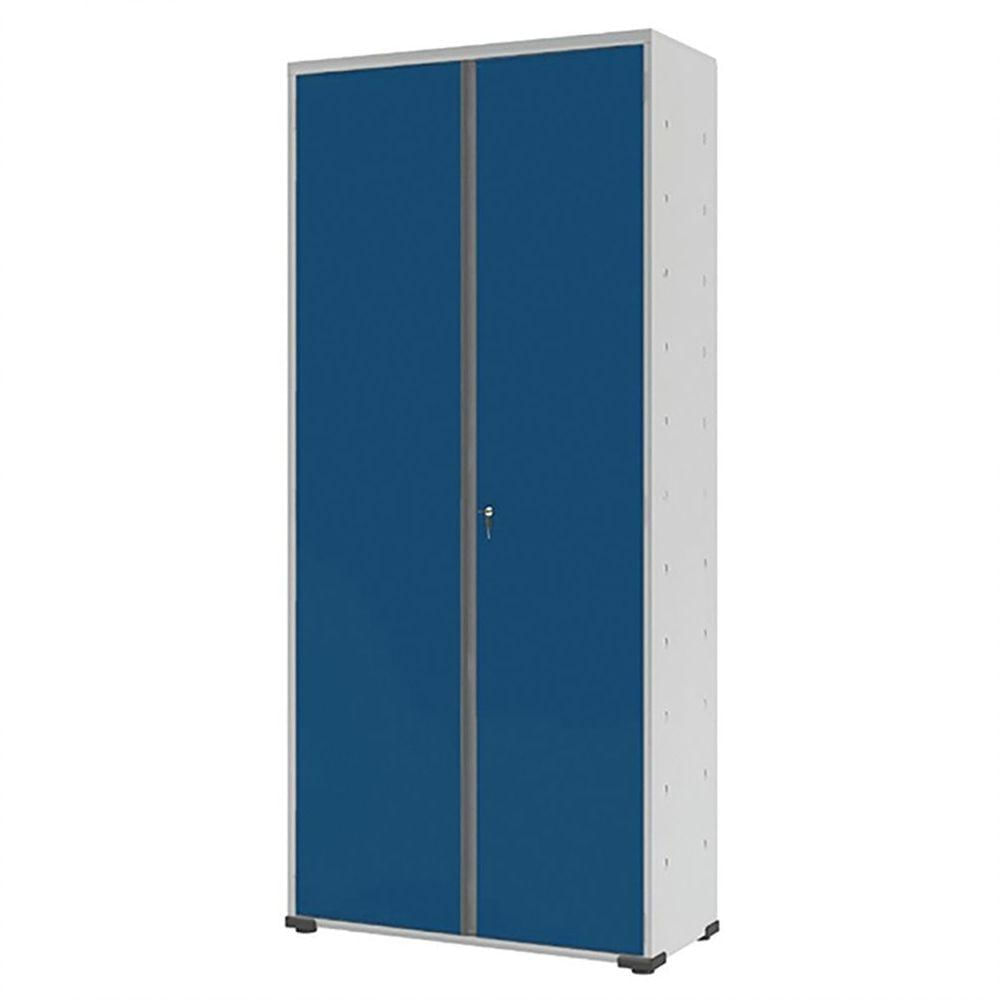 Armário Aço Escritório Fechadura 4 Prateleiras EA301 Azul