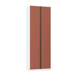 Guarda Roupa 2 Portas 2 Cabideiros 80cm Branco Com Gaia