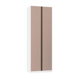Guarda Roupa 2 Portas 2 Cabideiros 80cm Branco Com Connect