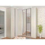 Guarda-Roupa Casal de Canto 6 Portas e Legno Crema