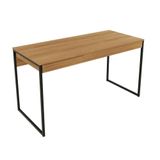 Mesa Escritorio Me4156 Amendoa/preto - Tecno Mobile