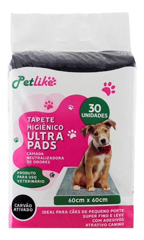 Tapete Higienico Petlike Ultra Pads Carvão Ativado 60x60cm