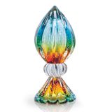 Vaso Pinha Base Cristal Murano Bicolor São Marcos 27cm - 001