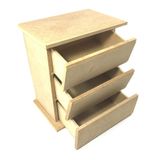 Mini Cômoda Mdf Porta Jóias Com 3 Gavetas