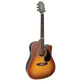 Violão Folk Eletroacústico Cutaway Gf1d Ceq Hb Honey Burst