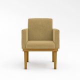 Cadeira Recepção Reforçada Poltrona Escritório Capuccino