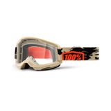 OCULOS MOTOCROSS TRILHA 100% STRATA 2 KOMBAT CRISTAL BEGE