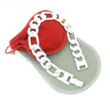 Pulseira Masculina 19cm 12mm Largura Folheada Prata Pl191