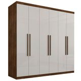 Roupeiro Singapura Casal Seis Portas Malbec Off White