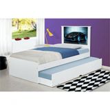 Cama Bibox Solteiro Carro Raio Azul