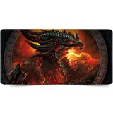 Mouse Pad Speed Gamer Extra Grande 70x35cm Dragão De Fogo