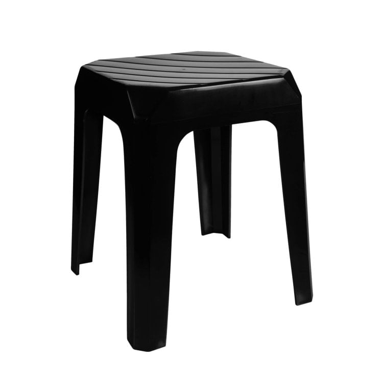 Banqueta de Plástico Econômica BF3/R 41cmx30cm Astra Preto