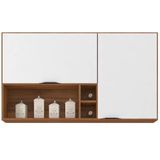 Armario Aereo 2 Pt E Nichos 120cm 94221 Amendola Branco