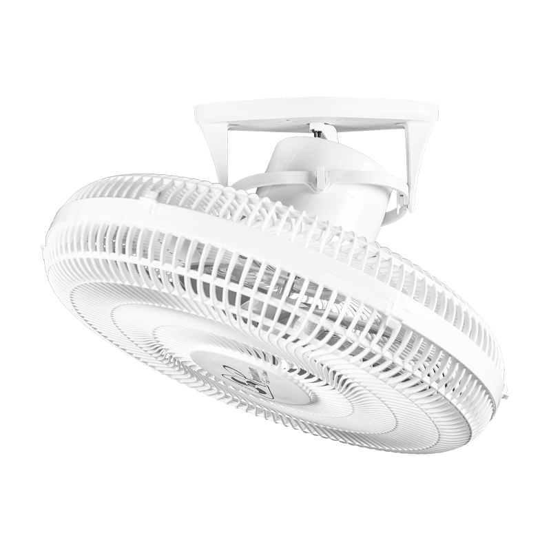 Ventilador De Teto Venti-delta Premium 360 50cm Com Grade De Plástico Branco Bivolt - Bivolt - Único