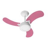 Ventilador De Teto Venti-delta New Led Colors Com 3 Pás Rosa - 220v - Único