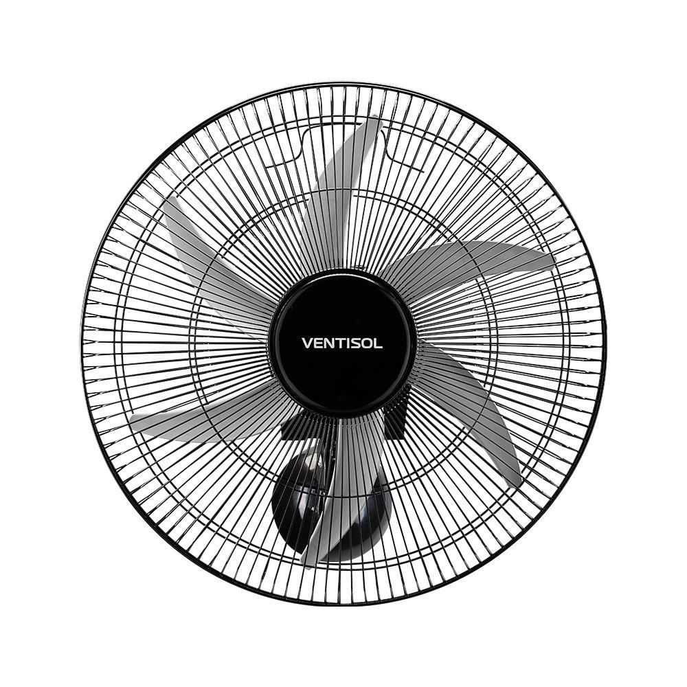 Ventilador De Parede Ventisol Comercial 50cm, Ajuste Fino De Velocidade, 6 Pás, Preto, Bivolt