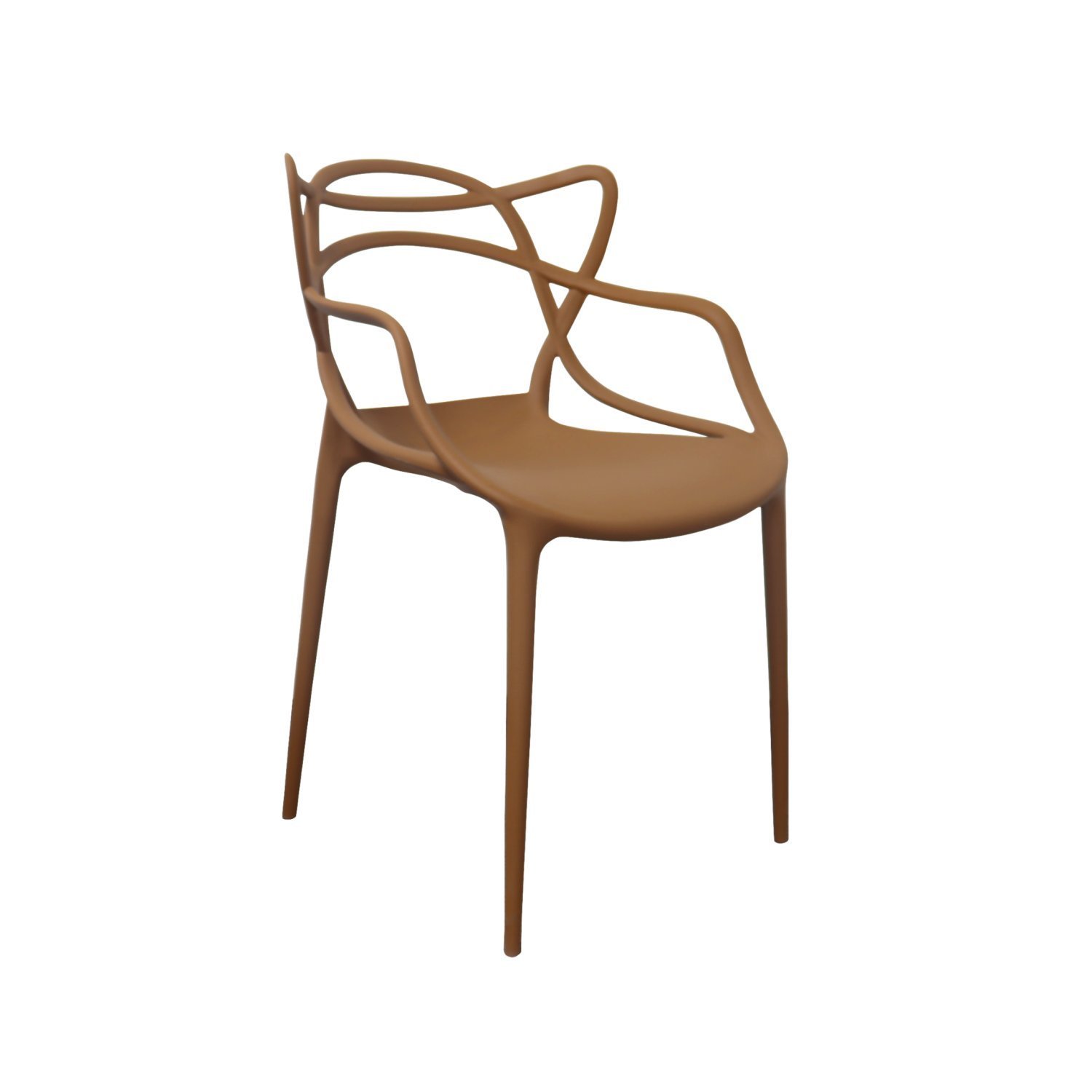 Cadeira Polipropileno Aviv Fratini Marrom Capuccino